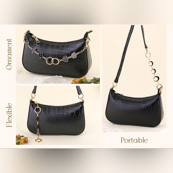 4 Piece Purse Chain Extender with Gold And Black Accents. New In Box - Picture 8 of 8